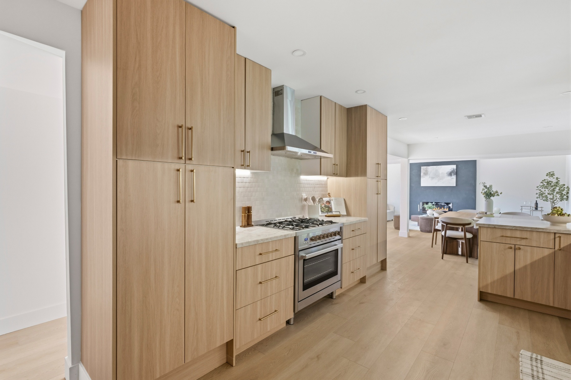Kitchen range and cabinetry detail